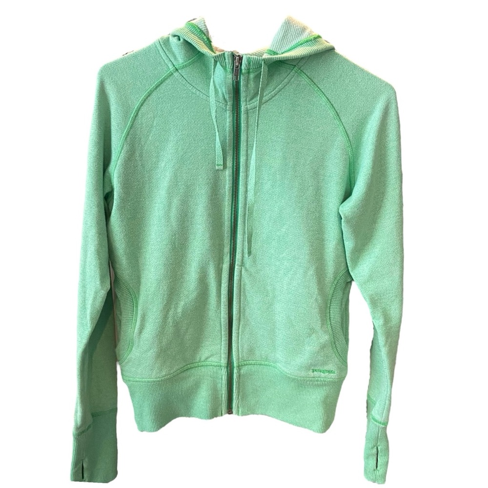 Patagonia Women's Cloud Stack Hoodie Full Zip Green Size M - Picture 1 of 5